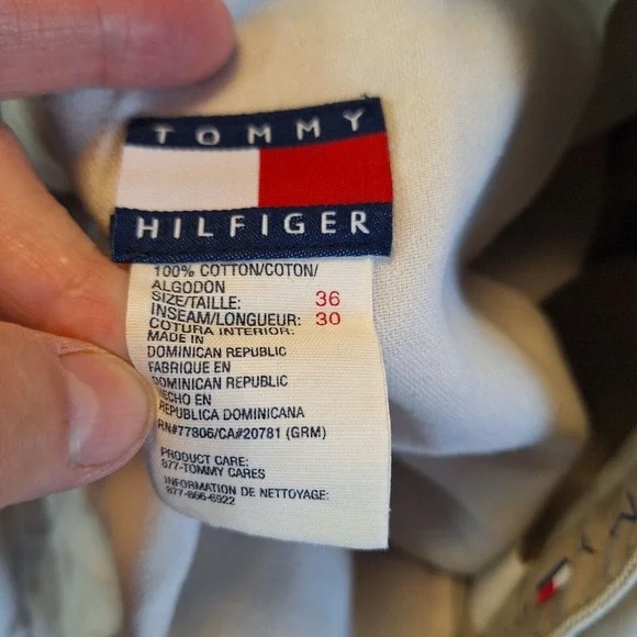 Tommy Hilfiger Pants 36x30 Beige 100% Cotton - Picture 6 of 12